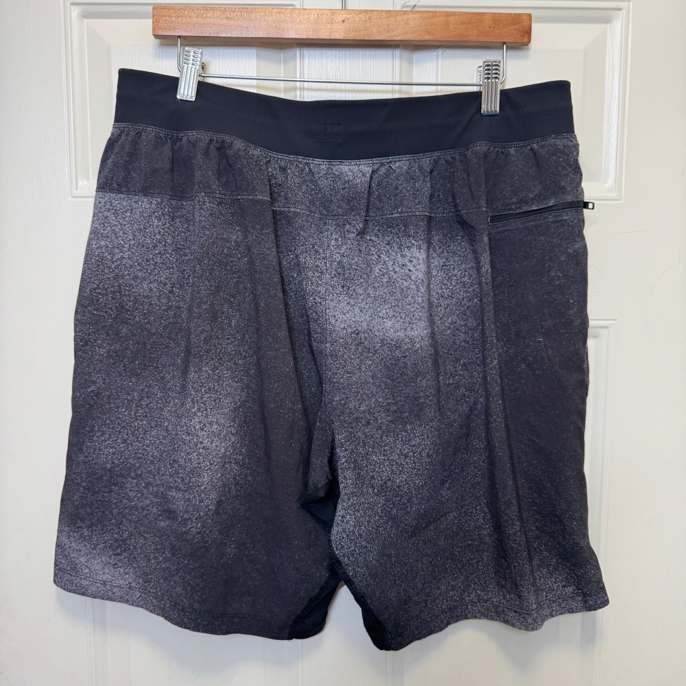 Lululemon Mens T.H.E. Short 9" Ocean Spray Ice Grey Black XL Lined Training Gym - Picture 2 of 8